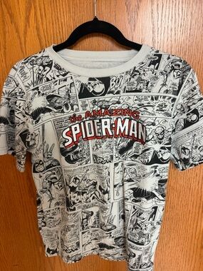 Marvel Black Logo embroidered “The Amazing Spider-Man” on Cream Tag Interior